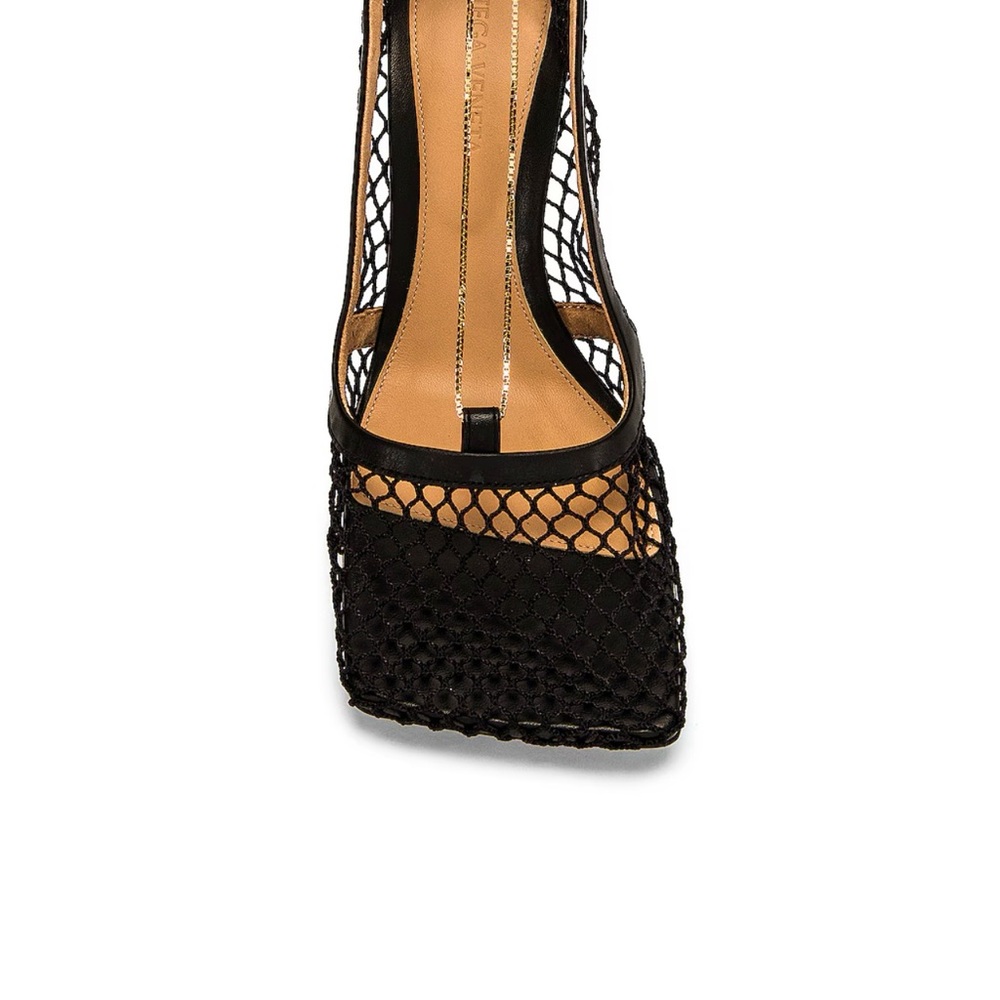 Bottega Veneta Black Mesh Heels